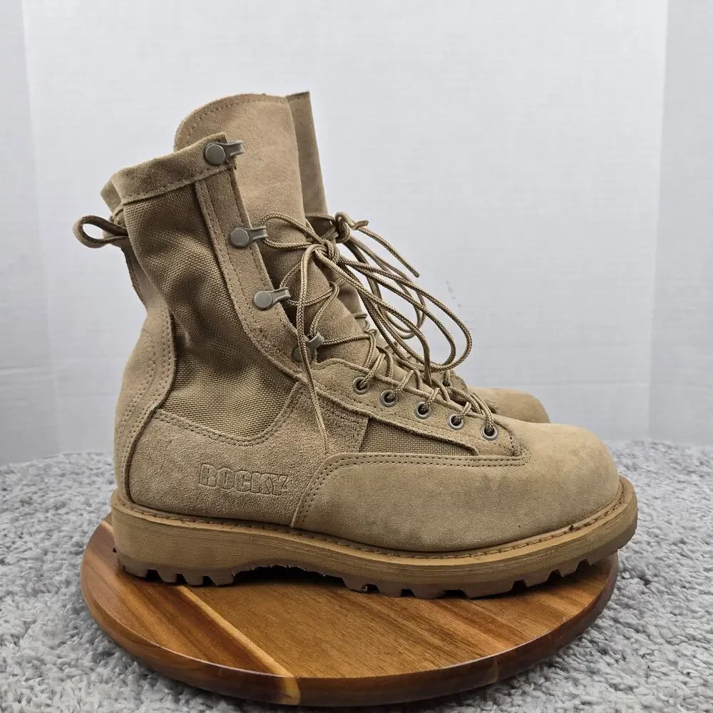 Rocky Boots size 8.5XW Extra Wide 790G Gore-Tex Desert Tan Military Combat Boots